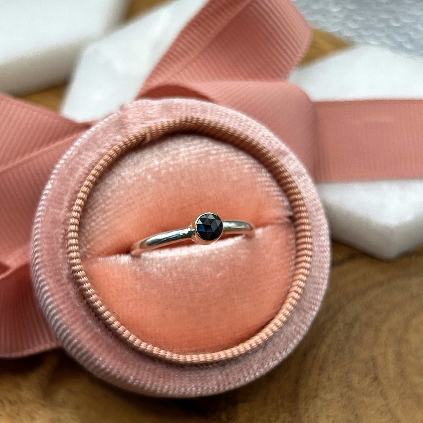 White Russian Cocktail Ring