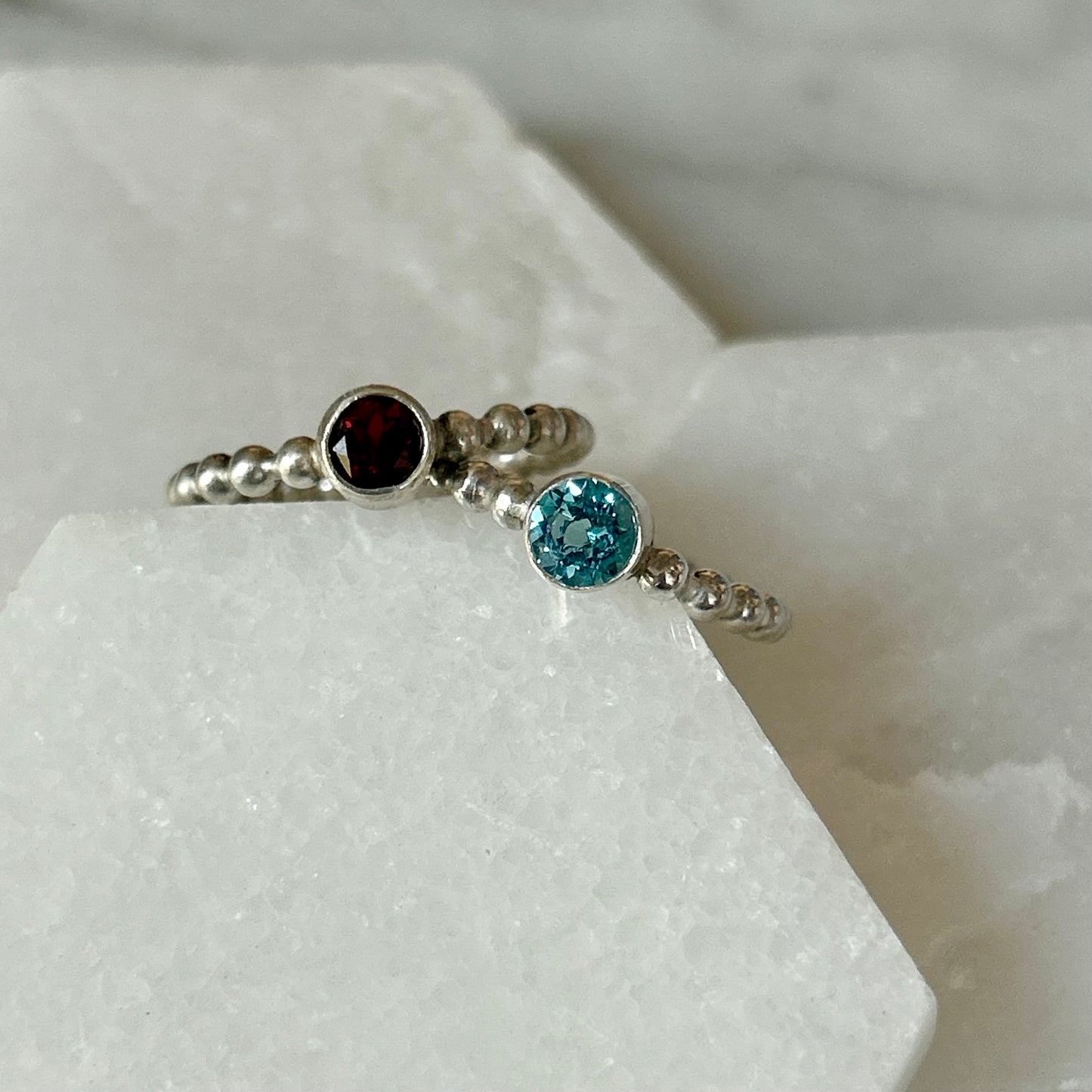 Bubble Ring - Garnet
