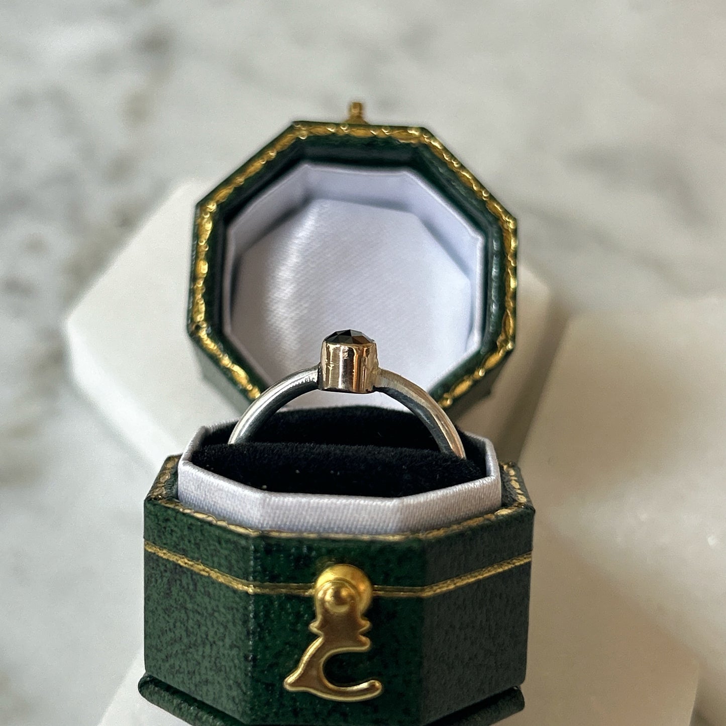 White Russian Cocktail Ring