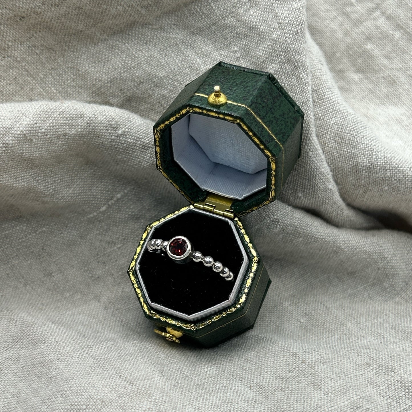 Bubble Ring - Garnet