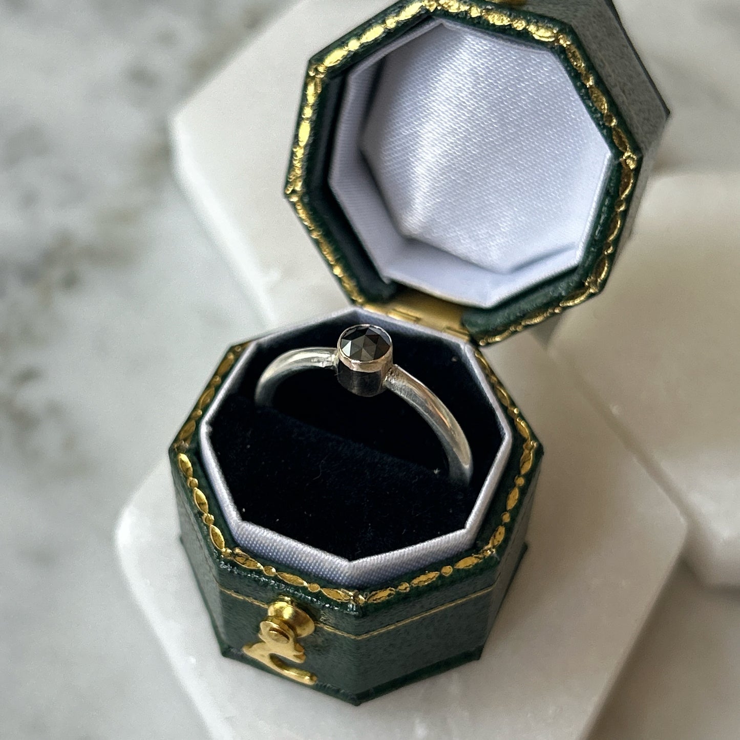 White Russian Cocktail Ring