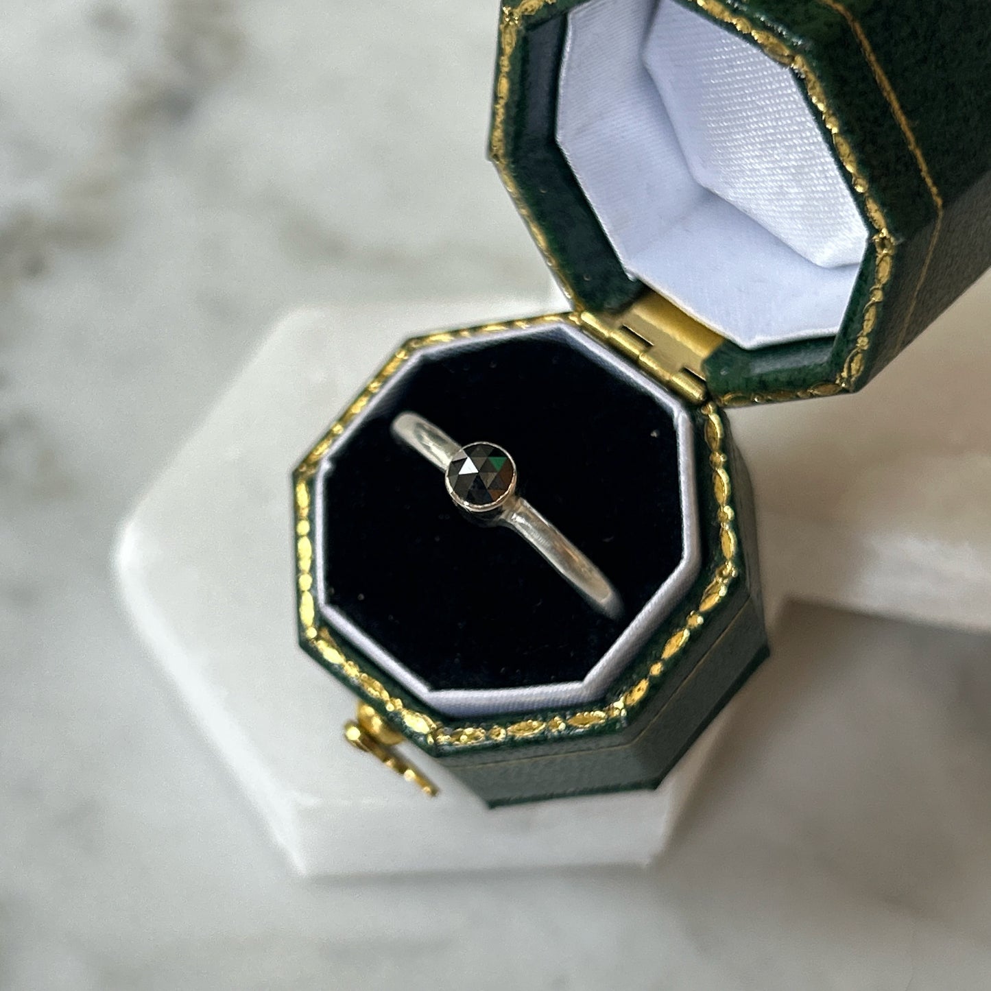 White Russian Cocktail Ring