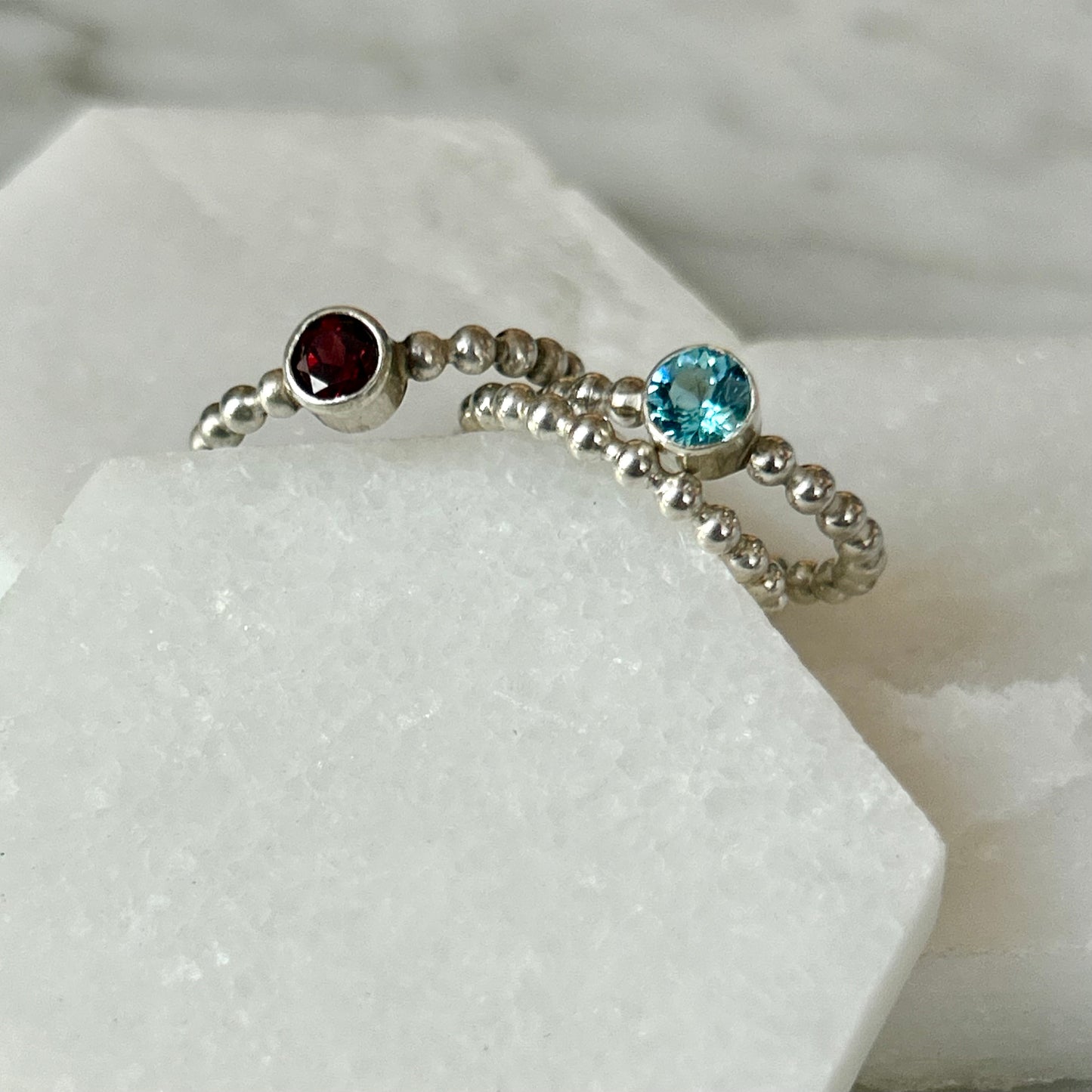 Bubble Ring - Blue Topaz