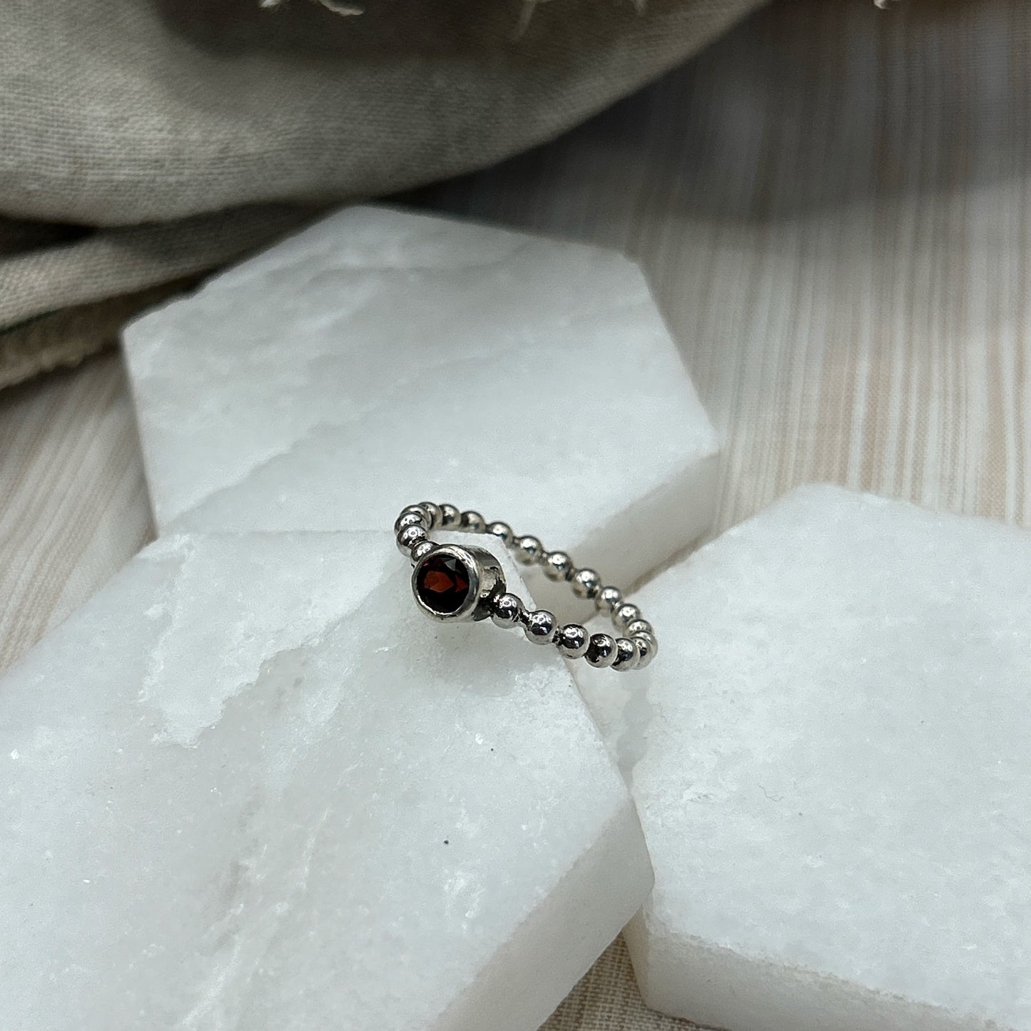 Bubble Ring - Garnet