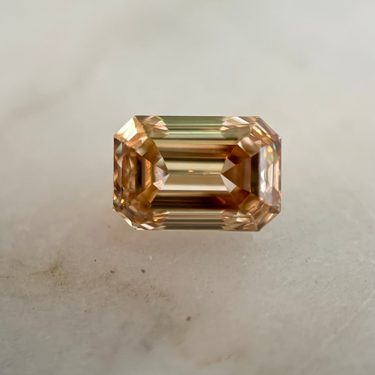 0.53ct Natural Emerald Cut Champagne Diamond