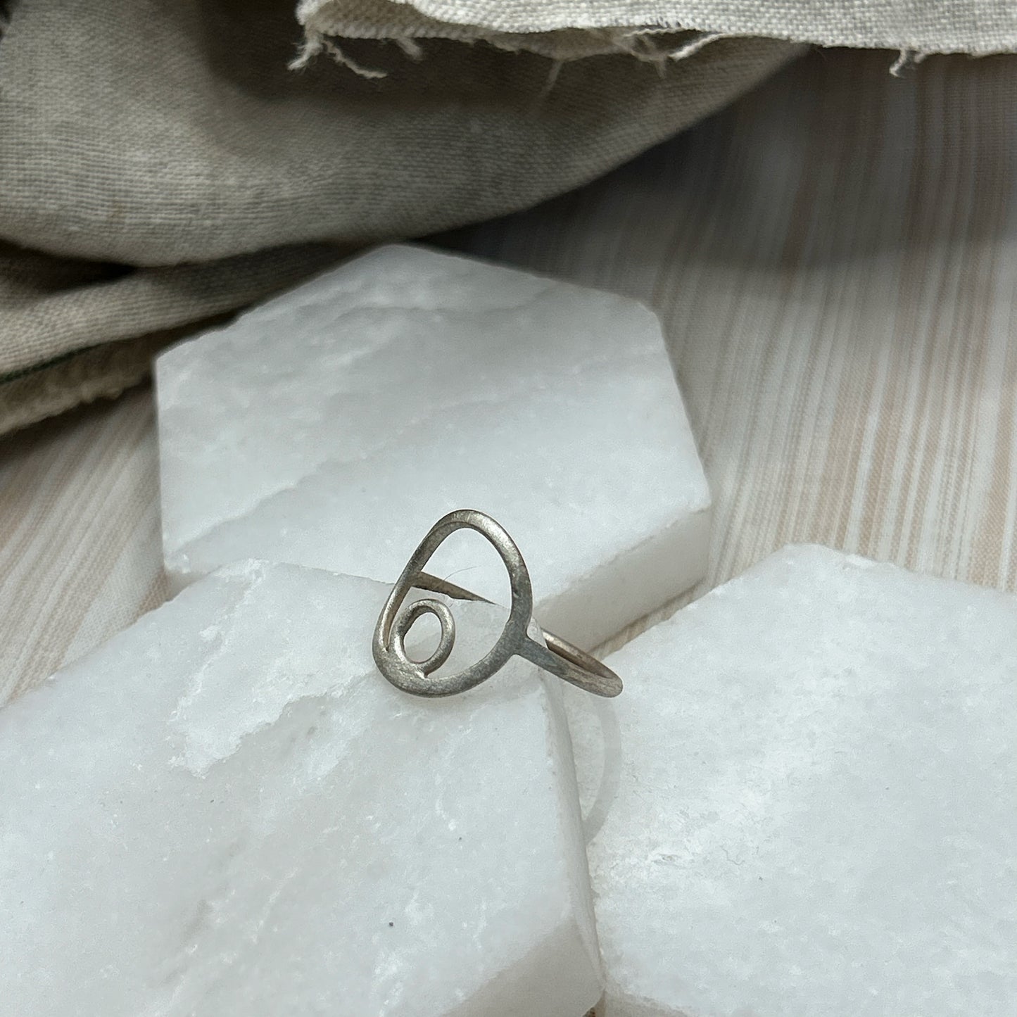 Satin Orb Ring - Sterling Silver