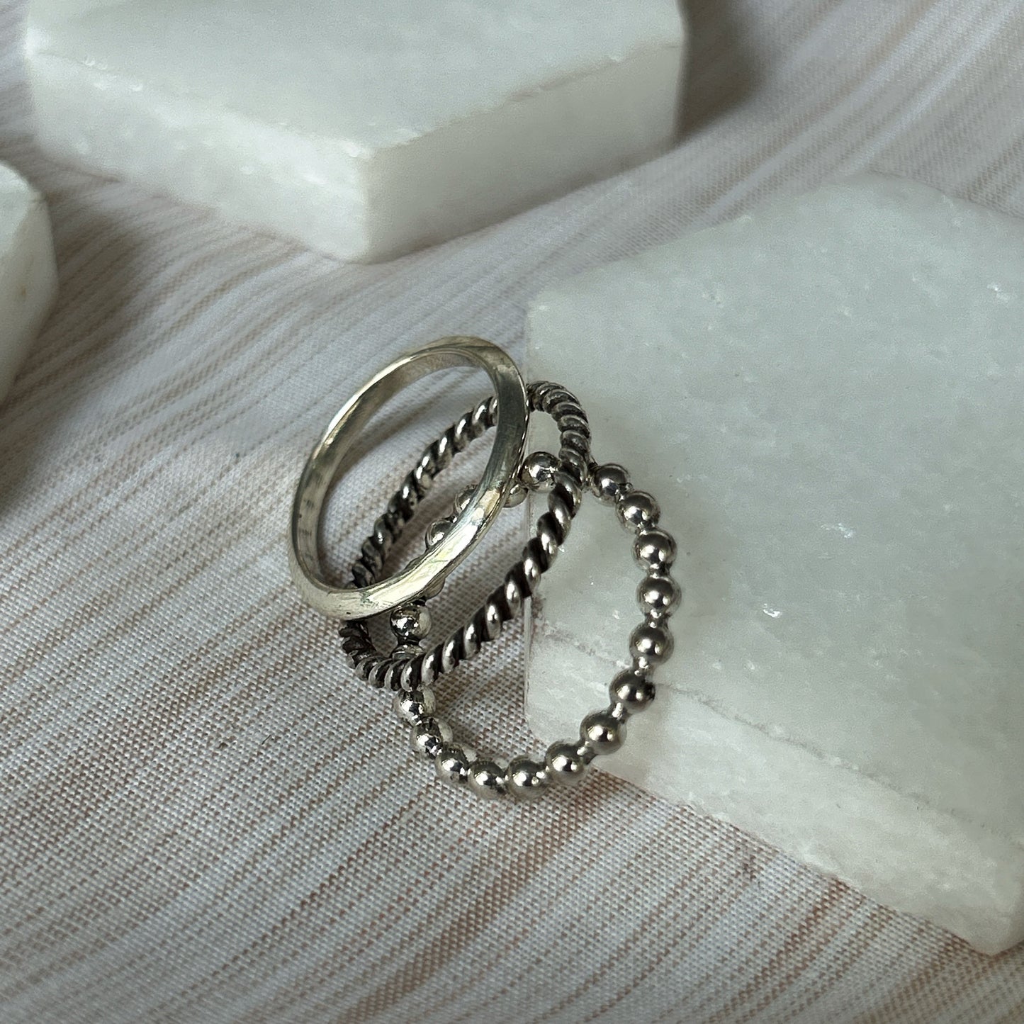 Beaded Band - Sterling Silver