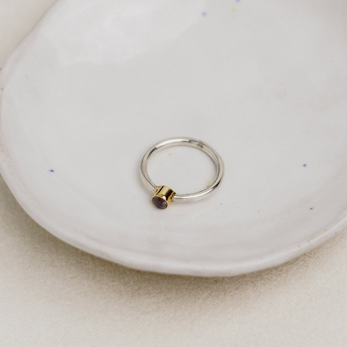 White Russian Cocktail Ring
