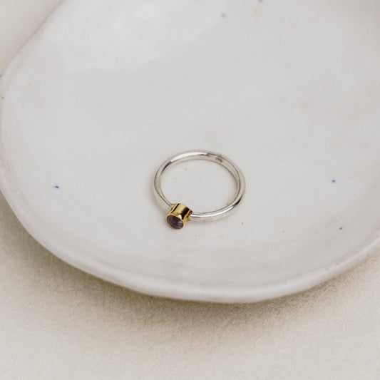 White Russian Cocktail Ring