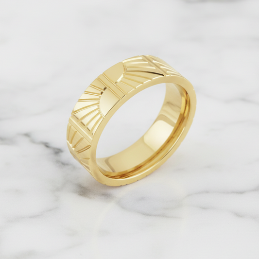 6mm Art Deco Band