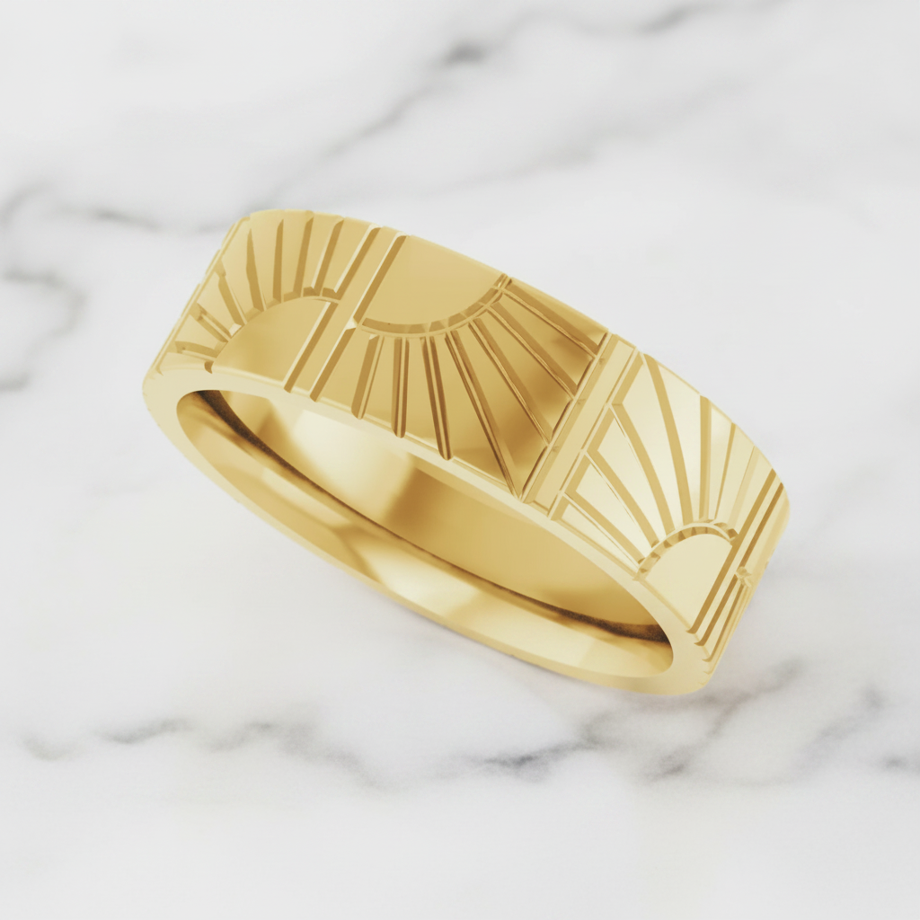 6mm Art Deco Band