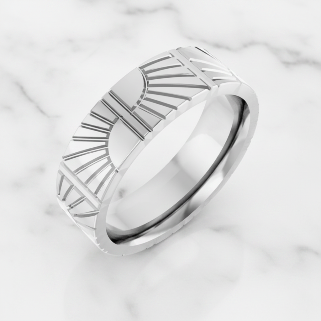 6mm Art Deco Band